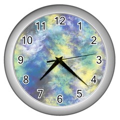 Abstract #17 Wall Clocks (silver)  by Uniqued