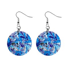 Abstract Floral Mini Button Earrings by Uniqued