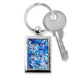 Abstract Floral Key Chains (Rectangle)  Front