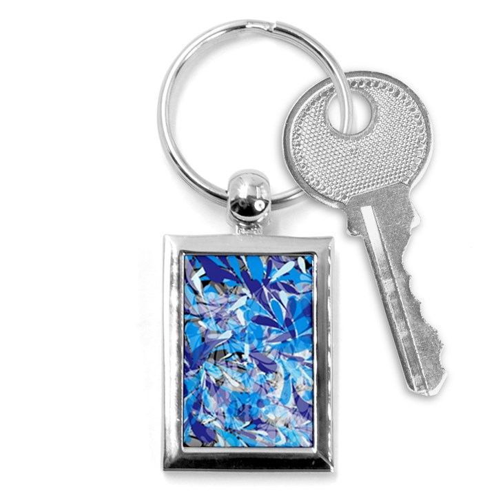 Abstract Floral Key Chains (Rectangle) 