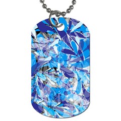 Abstract Floral Dog Tag (one Side)