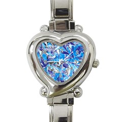 Abstract Floral Heart Italian Charm Watch by Uniqued