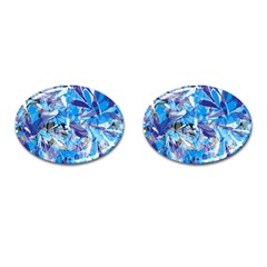 Abstract Floral Cufflinks (oval)