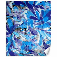 Abstract Floral Canvas 11  X 14   by Uniqued