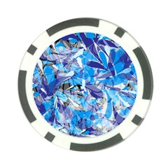 Abstract Floral Poker Chip Card Guards