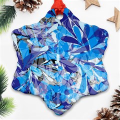 Abstract Floral Snowflake Ornament (2-side)