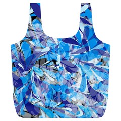 Abstract Floral Full Print Recycle Bags (l)  by Uniqued