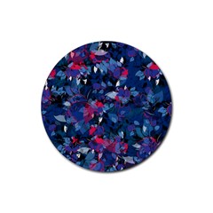 Abstract Floral #3 Rubber Round Coaster (4 Pack) 