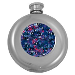 Abstract Floral #3 Round Hip Flask (5 Oz)