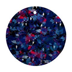 Abstract Floral #3 Round Ornament (two Sides) 