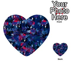 Abstract Floral #3 Multi-purpose Cards (heart) 