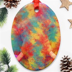 Abstract Elephant Ornament (oval) 