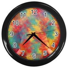 Abstract Elephant Wall Clocks (black) by Uniqued