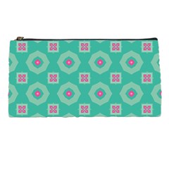 Pink Flowers And Other Shapes Pattern  	pencil Case by LalyLauraFLM