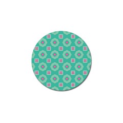 Pink Flowers And Other Shapes Pattern  			golf Ball Marker by LalyLauraFLM