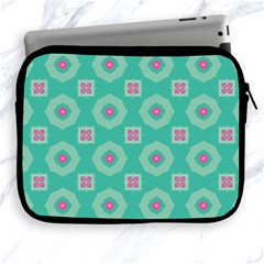 Pink Flowers And Other Shapes Pattern  			apple Ipad 2/3/4 Zipper Case by LalyLauraFLM