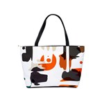 Shapes in retro colors on a white background Classic Shoulder Handbag Back