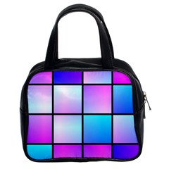 Gradient Squares Pattern  Classic Handbag (two Sides) by LalyLauraFLM