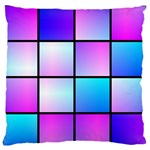 Gradient squares pattern  	Large Flano Cushion Case (Two Sides) Front