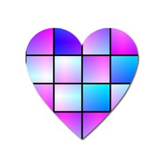 Gradient Squares Pattern  			magnet (heart) by LalyLauraFLM