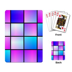 Gradient Squares Pattern  			playing Cards Single Design by LalyLauraFLM