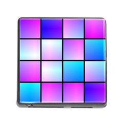 Gradient Squares Pattern  			memory Card Reader (square) by LalyLauraFLM