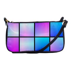 Gradient Squares Pattern  			shoulder Clutch Bag by LalyLauraFLM