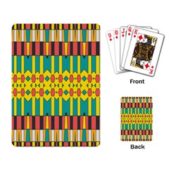 Shapes And Stripes  			playing Cards Single Design by LalyLauraFLM