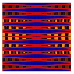 Bright Blue Red Yellow Mod Abstract Large Satin Scarf (Square)