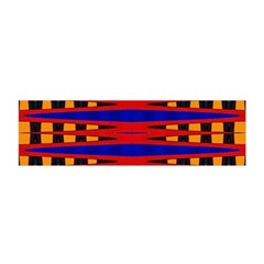 Bright Blue Red Yellow Mod Abstract Satin Scarf (Oblong)