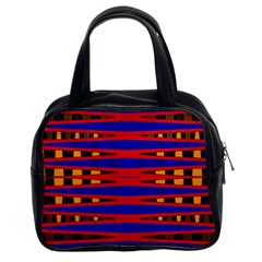 Bright Blue Red Yellow Mod Abstract Classic Handbags (2 Sides)