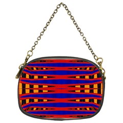 Bright Blue Red Yellow Mod Abstract Chain Purses (One Side) 