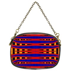 Bright Blue Red Yellow Mod Abstract Chain Purses (Two Sides) 