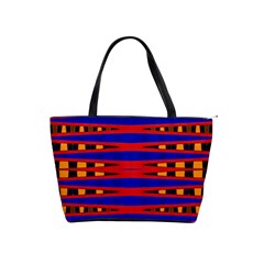 Bright Blue Red Yellow Mod Abstract Shoulder Handbags