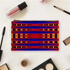 Bright Blue Red Yellow Mod Abstract Cosmetic Bag (Medium) 