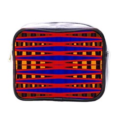 Bright Blue Red Yellow Mod Abstract Mini Toiletries Bags