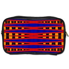 Bright Blue Red Yellow Mod Abstract Toiletries Bags