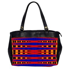 Bright Blue Red Yellow Mod Abstract Office Handbags (2 Sides) 