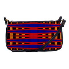 Bright Blue Red Yellow Mod Abstract Shoulder Clutch Bags