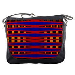 Bright Blue Red Yellow Mod Abstract Messenger Bags