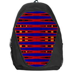 Bright Blue Red Yellow Mod Abstract Backpack Bag