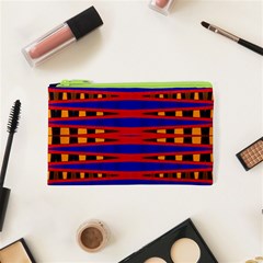 Bright Blue Red Yellow Mod Abstract Cosmetic Bag (XS)