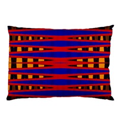 Bright Blue Red Yellow Mod Abstract Pillow Case