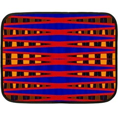 Bright Blue Red Yellow Mod Abstract Double Sided Fleece Blanket (Mini) 