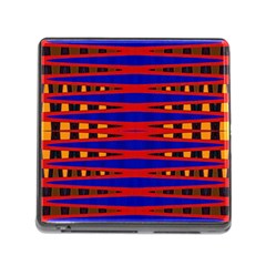 Bright Blue Red Yellow Mod Abstract Memory Card Reader (Square)