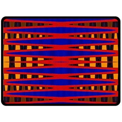 Bright Blue Red Yellow Mod Abstract Fleece Blanket (Large) 