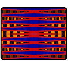 Bright Blue Red Yellow Mod Abstract Fleece Blanket (Medium) 