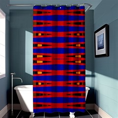 Bright Blue Red Yellow Mod Abstract Shower Curtain 36  x 72  (Stall) 