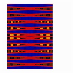 Bright Blue Red Yellow Mod Abstract Small Garden Flag (Two Sides)