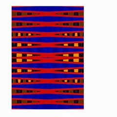 Bright Blue Red Yellow Mod Abstract Large Garden Flag (Two Sides)